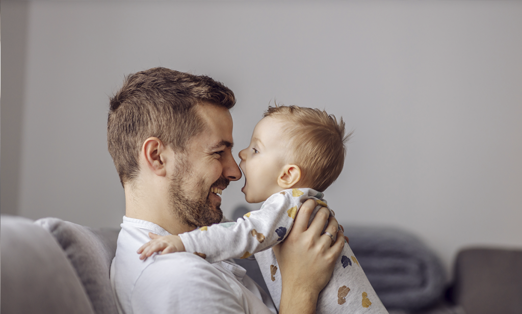 Young Dad and Baby